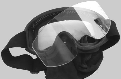 goggles with lens out